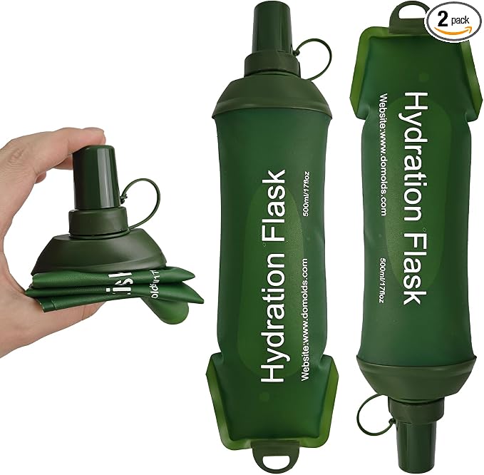 2Pcs 500ml Soft Flask, TPU Collapsible Soft Water Bottle by Unknown