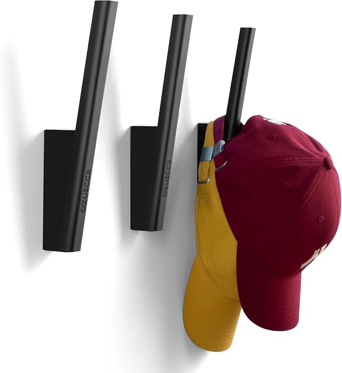 Ozueccr Hat Hook for Baseball Caps – Wall Mounted Vertical Hat Holder, Closet by Ozueccr
