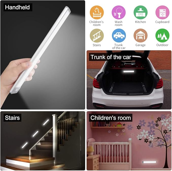 30-LED Motion Sensor Cabinet Light, Magnetic Motion Activated Under Counter - Image 5