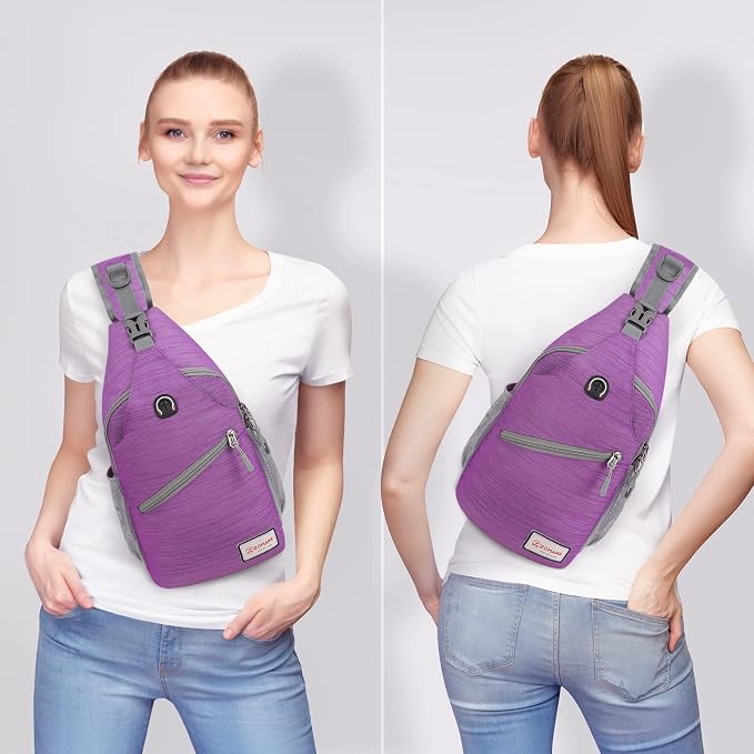 ZOMAKE Sling Bag, Small Crossbody Sling Backpack, Water Resistant Shoulder - Image 8