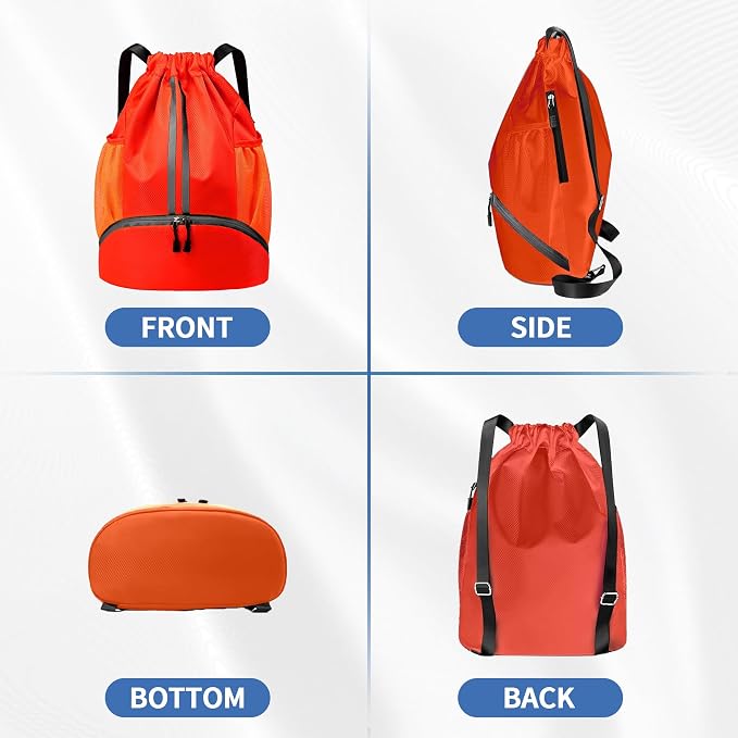 JELUTAR Drawstring Backpack Gym Bag - Image 5