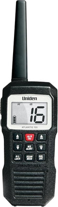 Uniden Atlantis 155 Handheld Two-Way VHF Marine Radio, Floating IPX8 by Uniden