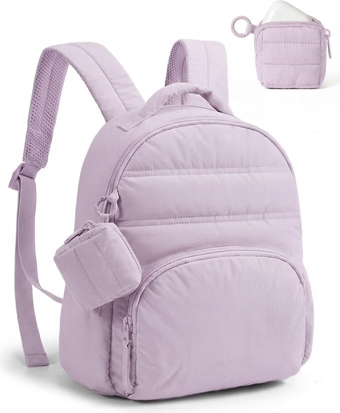 BAGSMART Small Backpacks for Women, Lightweight Puffer Mini Backpack Purse by BAGSMART