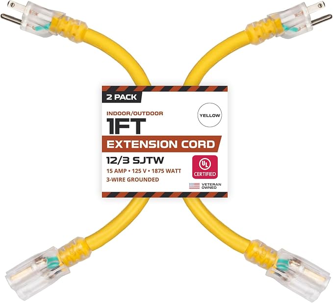 Iron Forge Cable 1 Foot Lighted Outdoor Extension Cord by IronForgeCable