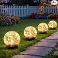 SyouHome Solar Garden Lights Outdoor Waterproof, 4 Pack 30 LEDs Cracked Glass by SyouHome