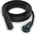 Maximm Cable 20 Ft 360° Rotating Flat Plug Extension Cord, 16/3 AWG Multi 3 by MaximmCable