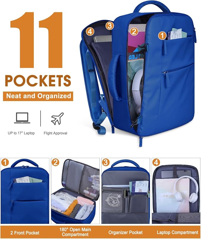 Capolo Travel Backpack for Women Men Waterproof Laptop Backpack Airlines - Image 3