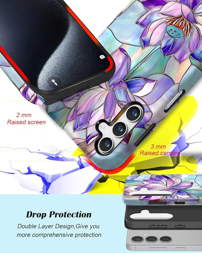 Compatible for Samsung Galaxy S25 Ultra 5G Case, Dual Layer Heavy Duty 2 in 1 - Image 3
