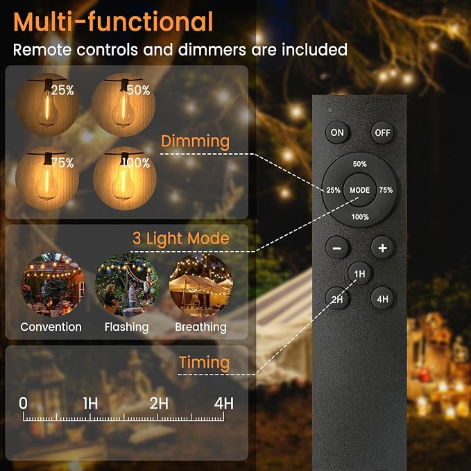 Patio Lights, 100FT Patio Lights - Image 3