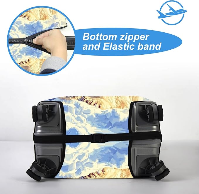 Luggage Cover Protector for 30-32 Inch Suitcases, TSA Approved Elastic Travel - Image 5