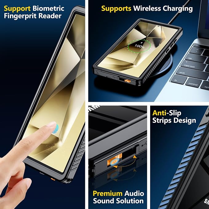 SPIDERCASE Upgraded for Samsung Galaxy S24 Ultra Case Waterproof, Built-in - Image 5