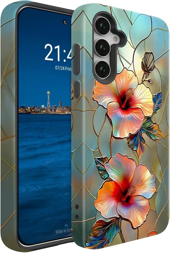 Compatible for Samsung Galaxy S25 Plus 5G Case, Dual Layer Heavy Duty 2 in 1 by BSMOSPER