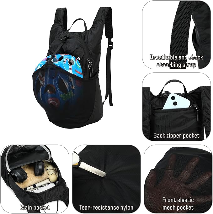 Ultra Lightweight Foldable Backpack, Water Resistant Small Packable Hiking - Image 3