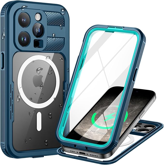 Lanhiem Magnetic for iPhone 15 Pro Max Case, IP68 Waterproof Dustproof Case by LanhiemHome