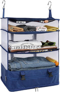 Surblue Hanging Closet Storage Bag Collapsible 3-Shelf Washable Oxford Fabric by SURBLUE
