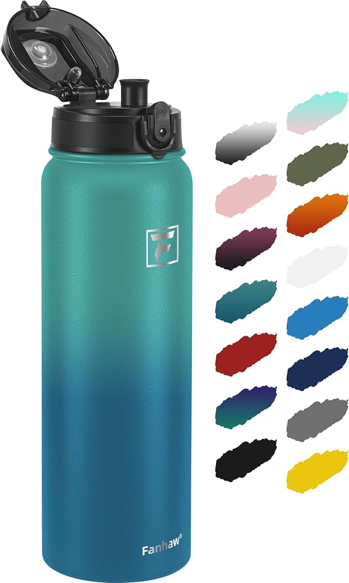 Fanhaw 32 oz Insulated Stainless Steel Water Bottle by FANHAW
