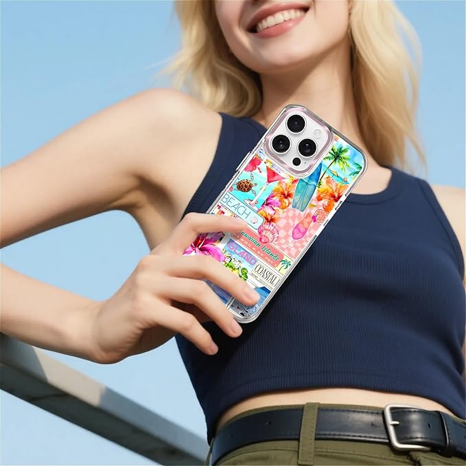 Case for iPhone 14 Pro Max, Coastal Beach Cover Coquette Collage Phone Case - Image 6