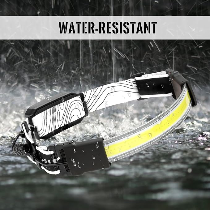 Adelante LED Headlamp Flashlight, 1000LM 230°Wide-Beam Rechargeable Head Lamp - Image 6