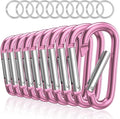 sprookber 3" Aluminum Carabiner D Ring, Caribeener Clips, Spring Snap Hook by Sprookber