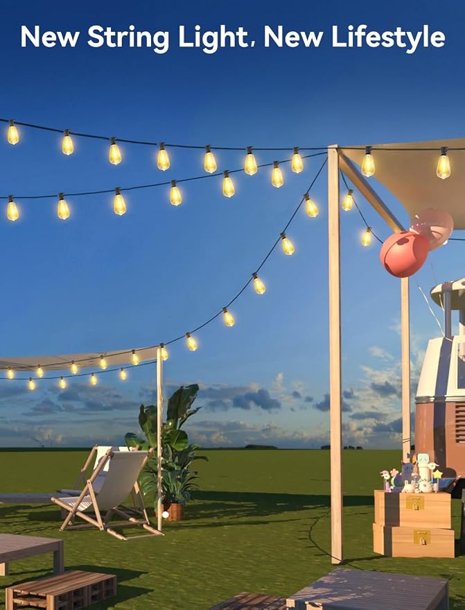 Brightever 60FT Solar String Lights Outdoor Waterproof, Patio Lights Solar - Image 7