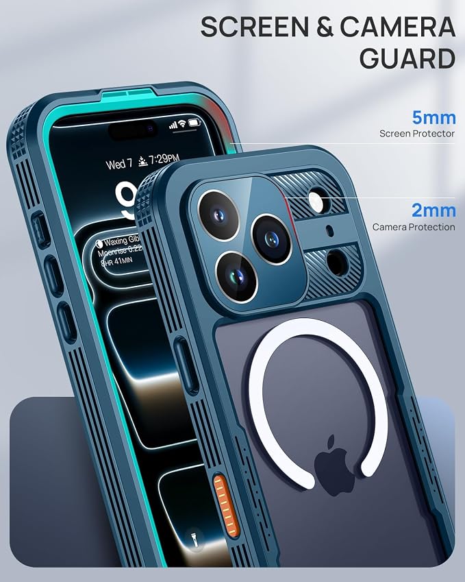 Lanhiem Magnetic for iPhone 17 Pro Max Case, IP68 Waterproof, Compatible - Image 6