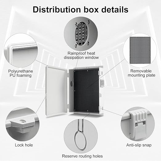 Namunanee Outdoor Electrical Junction Box, ABS Water Resistant Enclosure - Image 4