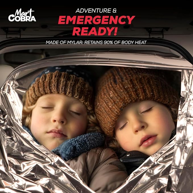 Emergency Blanket 4-Pack Space Mylar Blankets Survival Gear and Supplies - Image 4