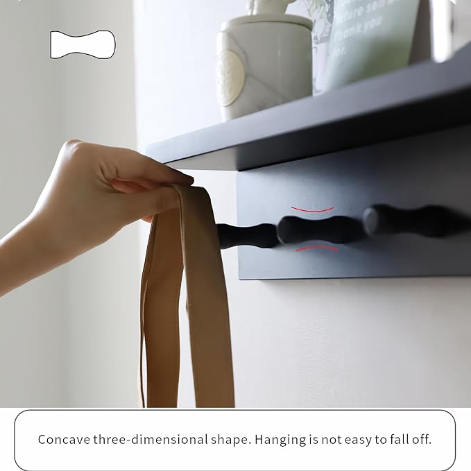 Entrance Coat Rack ，Coat Hooks, Wall-Mounted Wooden Hook Rack, Wall-Mounted - Image 7