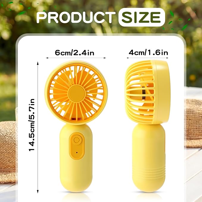 Rossesay 6 Pcs Mini Portable Fan Bulk Cute Handheld Lightweight Small Little - Image 2