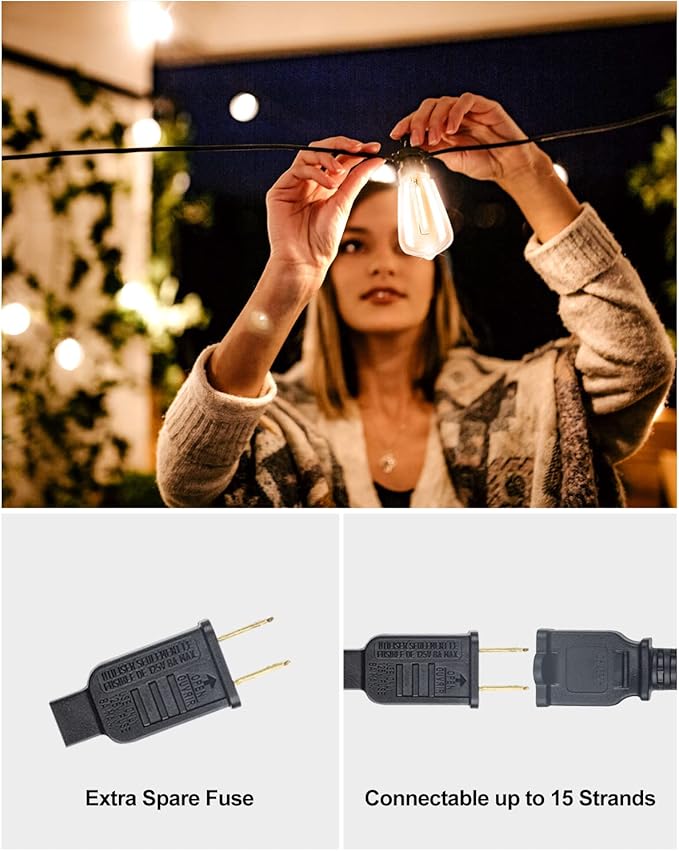 Lightdot 300FT Outdoor String Lights, LED Bistro String Lights - Image 6