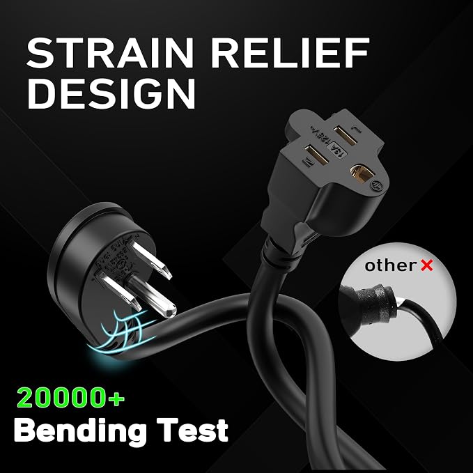 LUCKY TL 2 Pack Indoor Outdoor Extension Cord, 16/3 Gauge Black Short Extension - Image 2