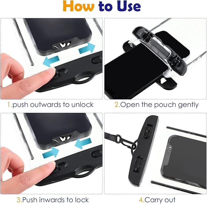 Flutesan 40 Pack Universal Clear Waterproof Phone Pouch Cell Phone Pouch Dry - Image 6