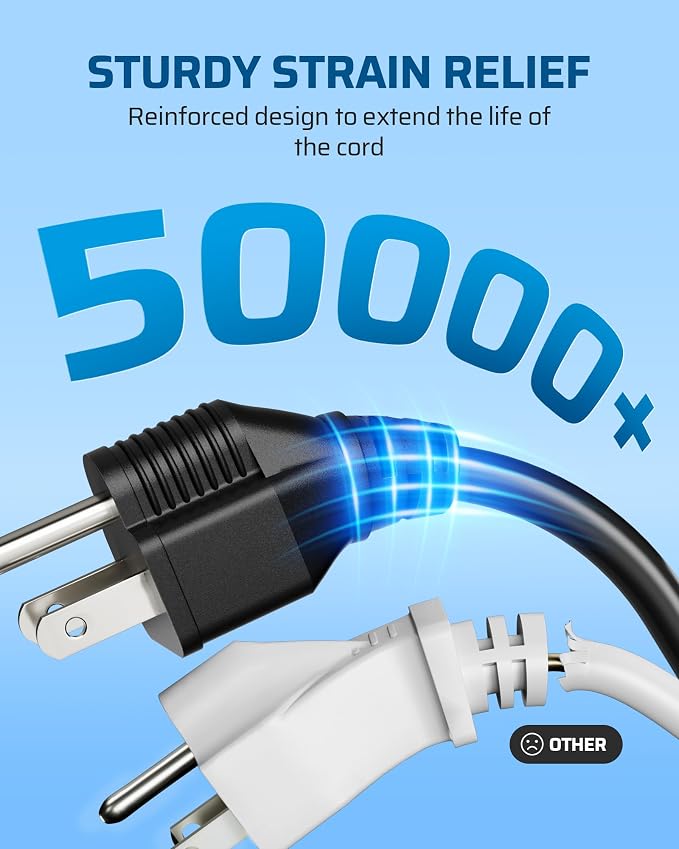 DEWENWILS Extension Cord Splitter 1 to 3, 18 Inch 16/3 Heavy Duty SJTW Wire - Image 5