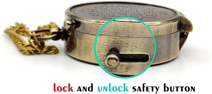 5MoonSun5's US AIR Force Engraved Brass Military Compass Nautical Marine - Image 4
