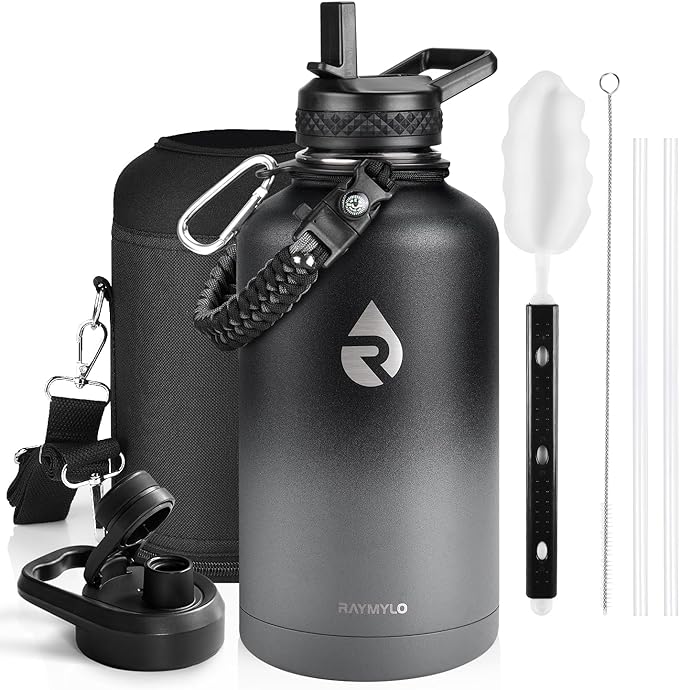 RAYMYLO Insulated Water Bottle 64 oz, Triple Wall Vacuum Stainless Steel by RAYMYLO