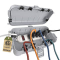 Flemoon Medium Outdoor Electrical Box, IP54 Waterproof Extension Cord Cover w/6 by FLEMOON