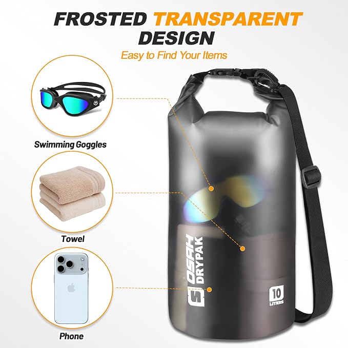Waterproof Dry Bag, 5L/10L/20L/30L/40L Roll Top Lightweight Storage Backpack - Image 6