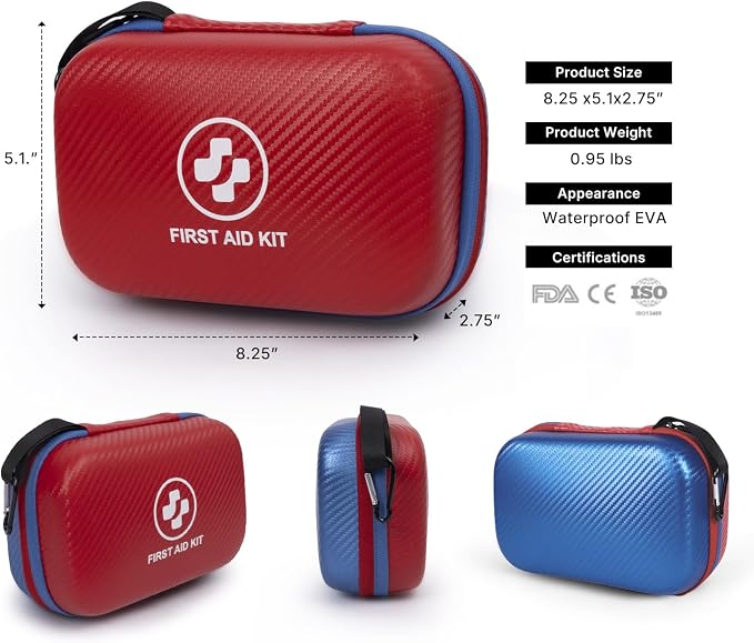 315 Piece Emergency Kit – Waterproof Hard Shell EVA First Aid Kit - Image 2