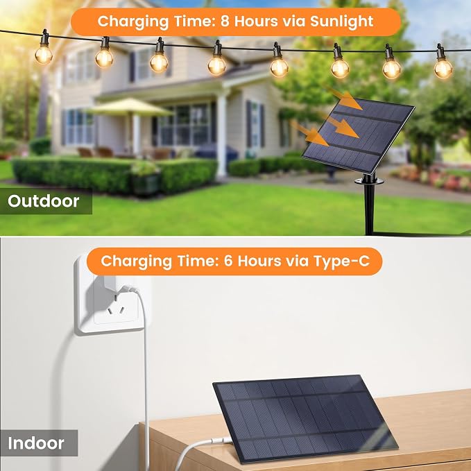 OHLUX 120FT Solar String Lights Outdoor - Image 4