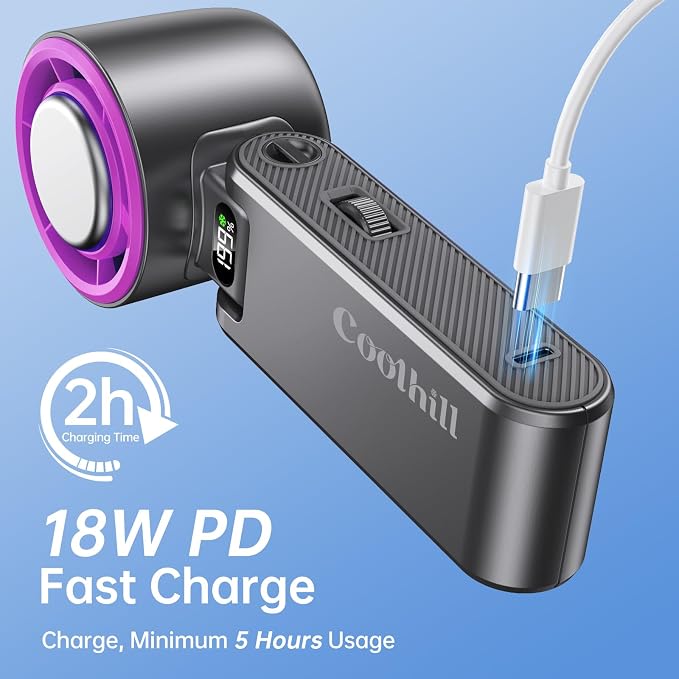 Handheld Portable fan with Turbo Cooling - Image 6
