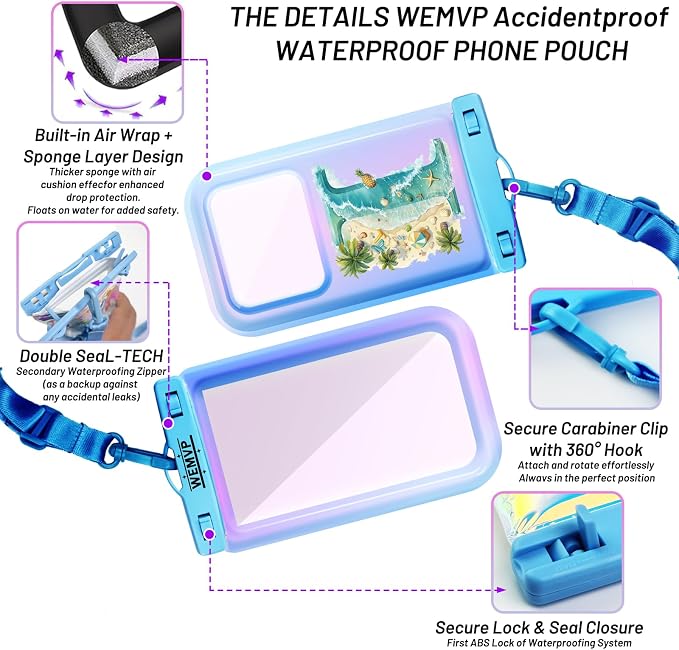 Personalized Initial Waterproof Phone Pouch Case - Image 3
