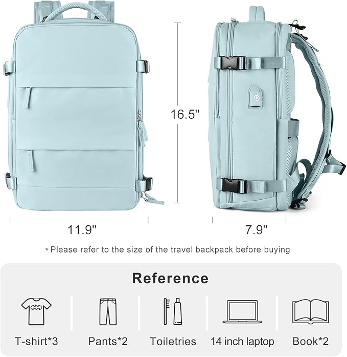 coofay Personal Item Travel Backpack - Image 3