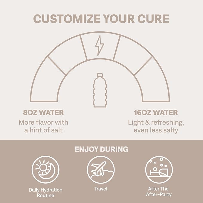 Cure Hydration Plant-Based Electrolyte Drink Mix | No Added Sugar | Dehydration - Image 4