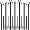 NUERPO 7 Pack String Light Poles, Metal Poles by NUERPO