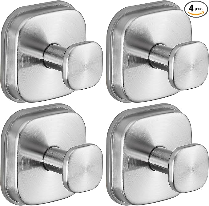 Suction Cup Hooks for Shower Heavy Duty No-Drill– Reusable Multi-Purpose Hooks by Supopular