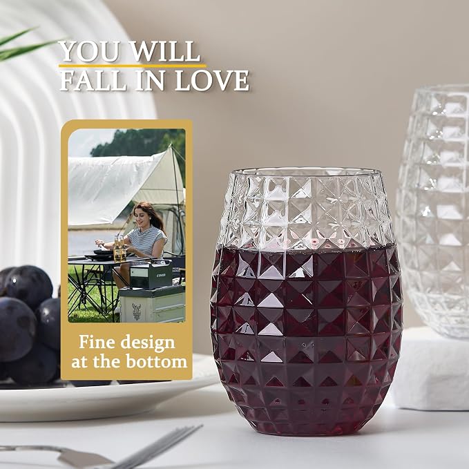 Lueumxc 20 Pack Plastic Wine Glasses, 16Oz Disposable Wine Glasses Unbreakable - Image 4
