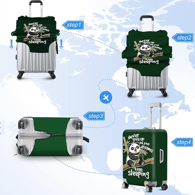 ANNA QUEEN Cute Sleeping Panda Luggage Cover-Stretchable, Water Resistant & - Image 6