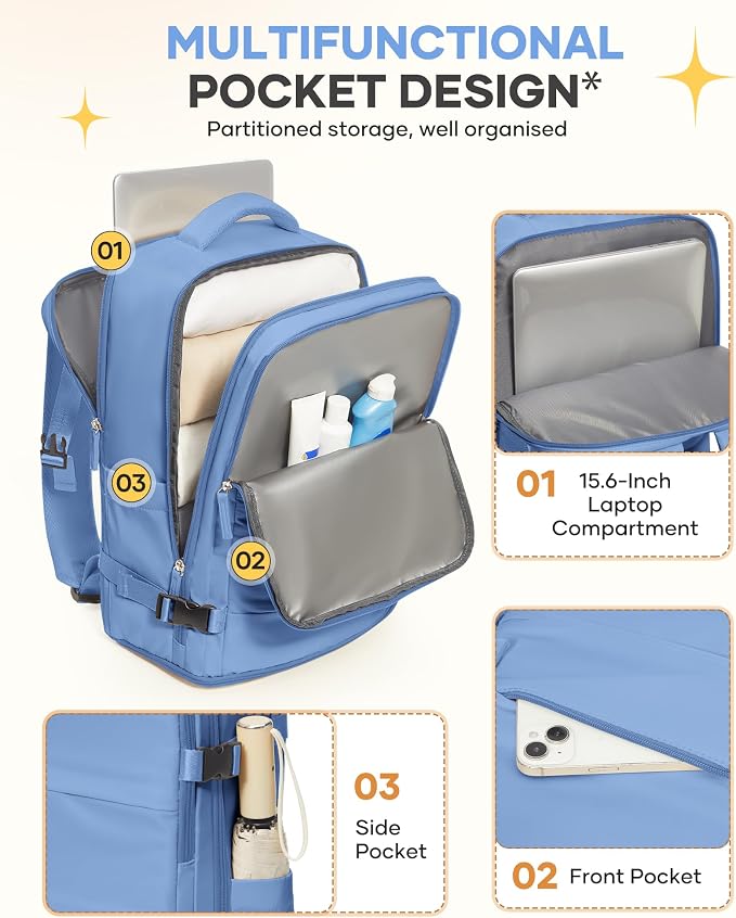 Travel Backpack for Women Airline Approved Carry on Backpack for Airplanes - Image 6