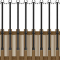 NUERPO 8 Pack String Light Poles, 5Ft Metal Poles by NUERPO