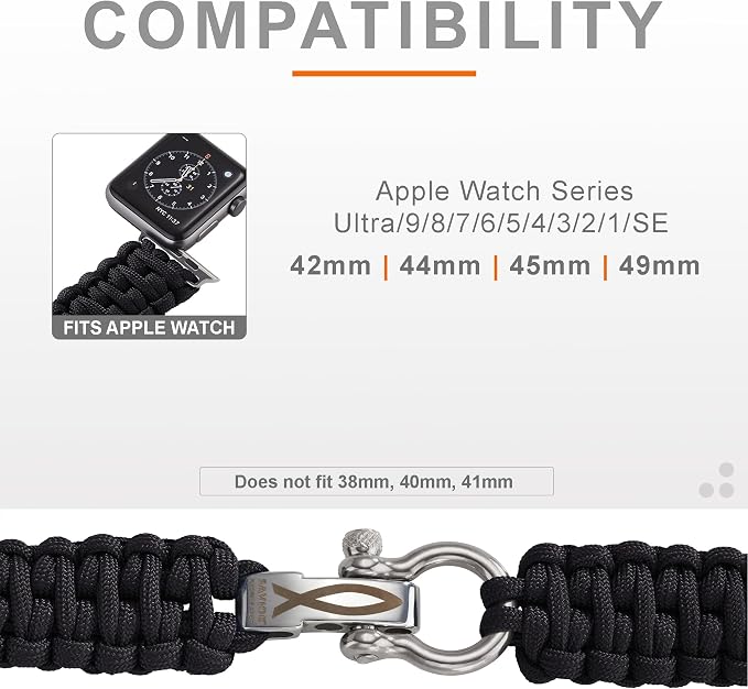 Savior Survival Gear Paracord Watch Band, Compatible - Image 9